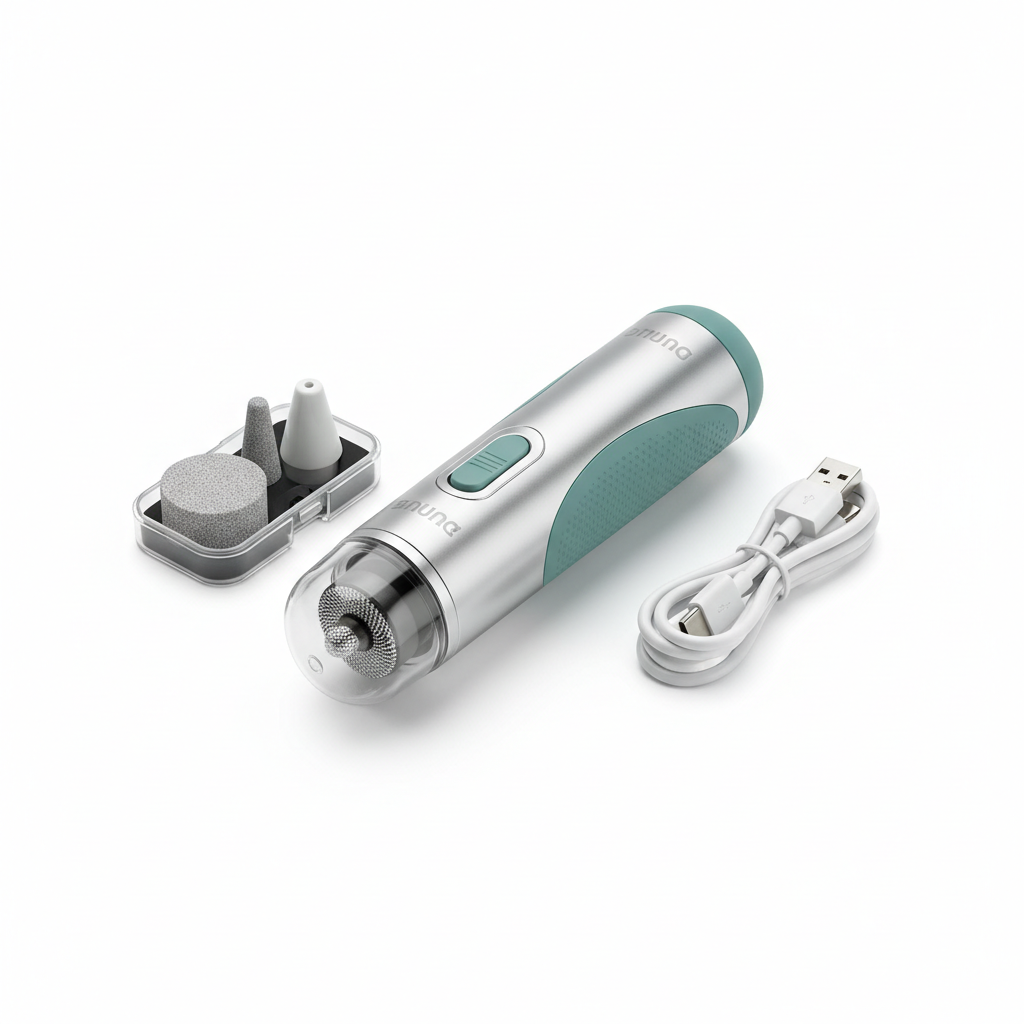 Dog nail grinder kit with attachments and USB charging cable